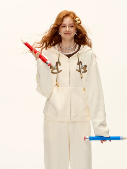 Pony Beaded Hoodie Set