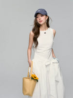 Sleeveless Tie-Waist A-Line Sundress
