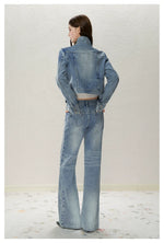 Lightning Whisker Washed Flare Jeans