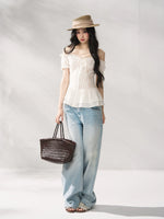 White Ruffle Off Shoulder Blouse