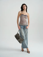 Purple Ruched Design Cami Top