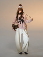 Fleece Curved-Leg Relaxed Pants