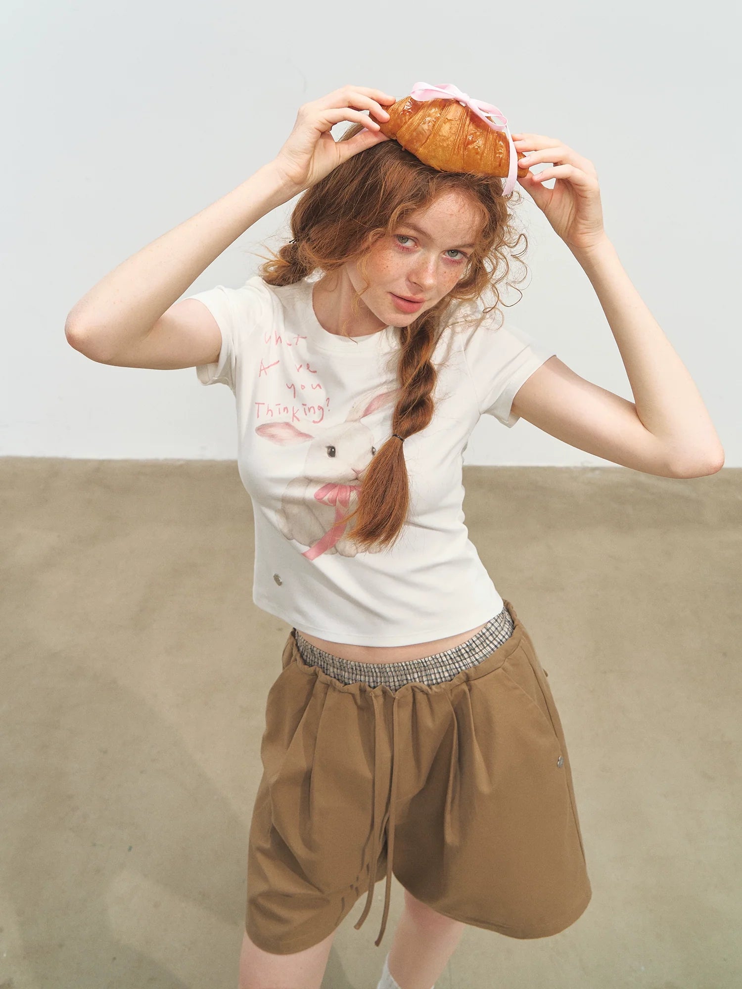Bow Bunny Print Short - Sleeve T-Shirt