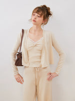 Knotted Wave Trim Knit Set