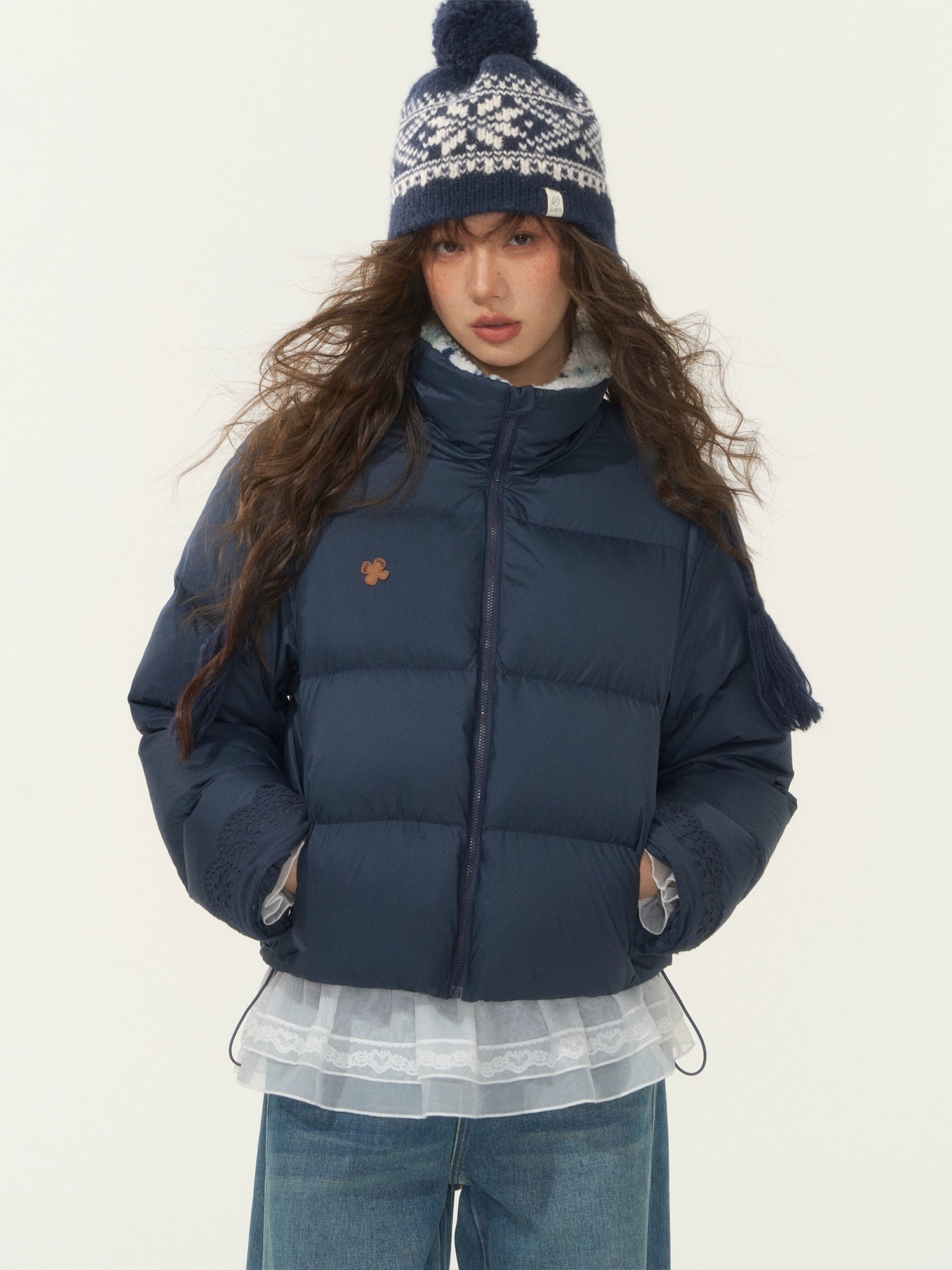 Fur-Trim Short Puffer