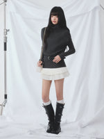 Gray Turtleneck Knit Set