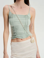 Drawstring Ruched Slim Cami