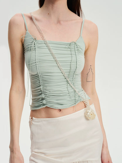 Drawstring Ruched Slim Cami