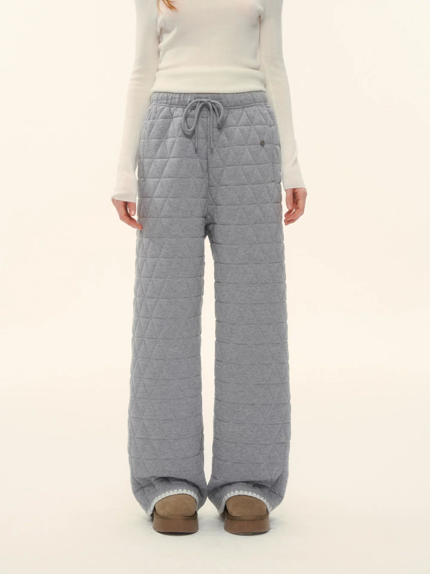 Quilted Shell Embroidery Hoodie Set