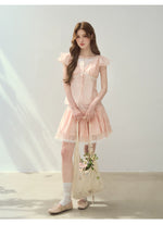 “Shell Girl” Ruffle Layered Shirt & Skirt Set
