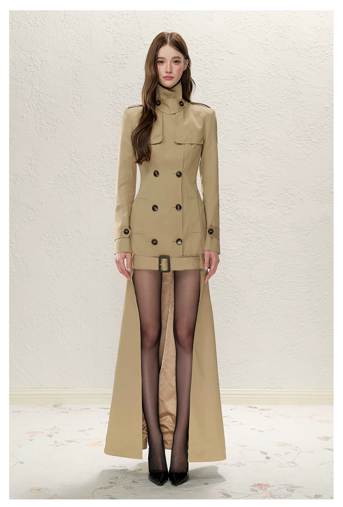 Detachable Tail Trench Coat