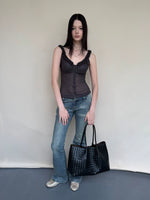 Acetate Lace Trim Cardigan Camisole