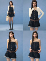 Vintage Denim Strapless Jumpsuit