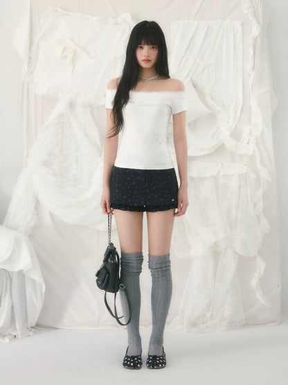 Star Ruffle Mini Skirt