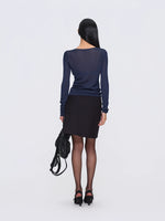 Viscose Hand-Threaded Mock-Layer Sweater