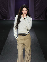 Peter Pan Collar Stripe Sweater