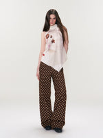 Brown Polka Dot Jeans