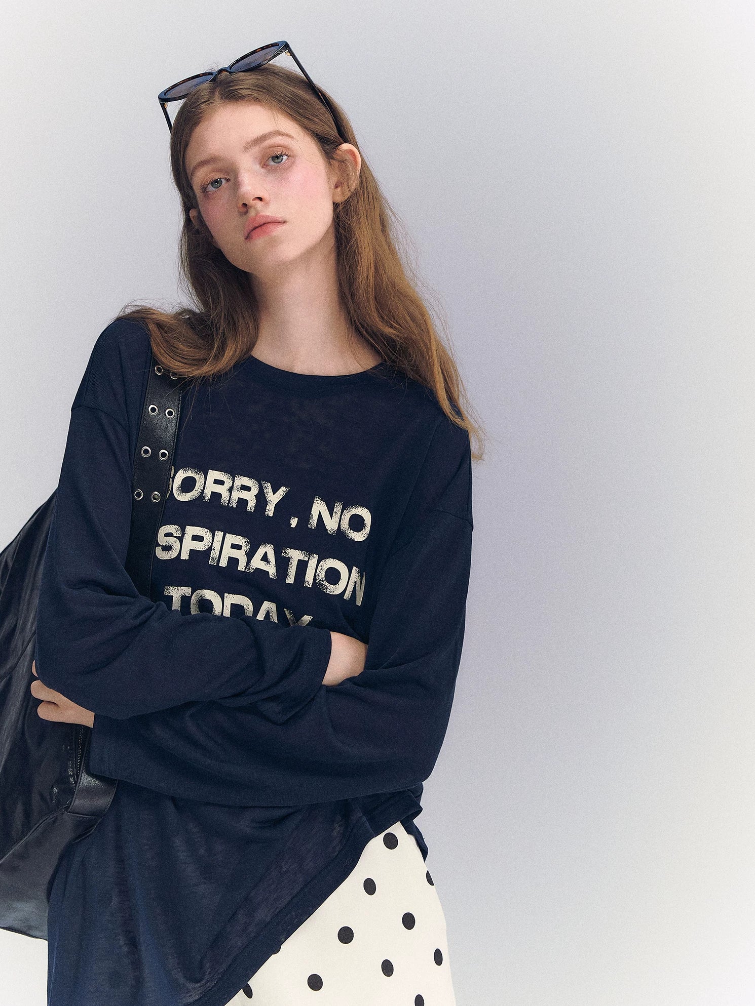 Letter Print Long Sleeve Top