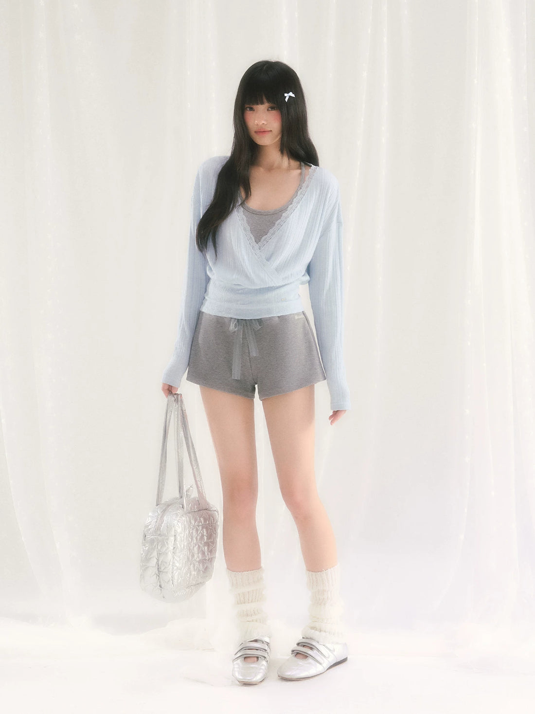 Light Blue Lace Layered Set