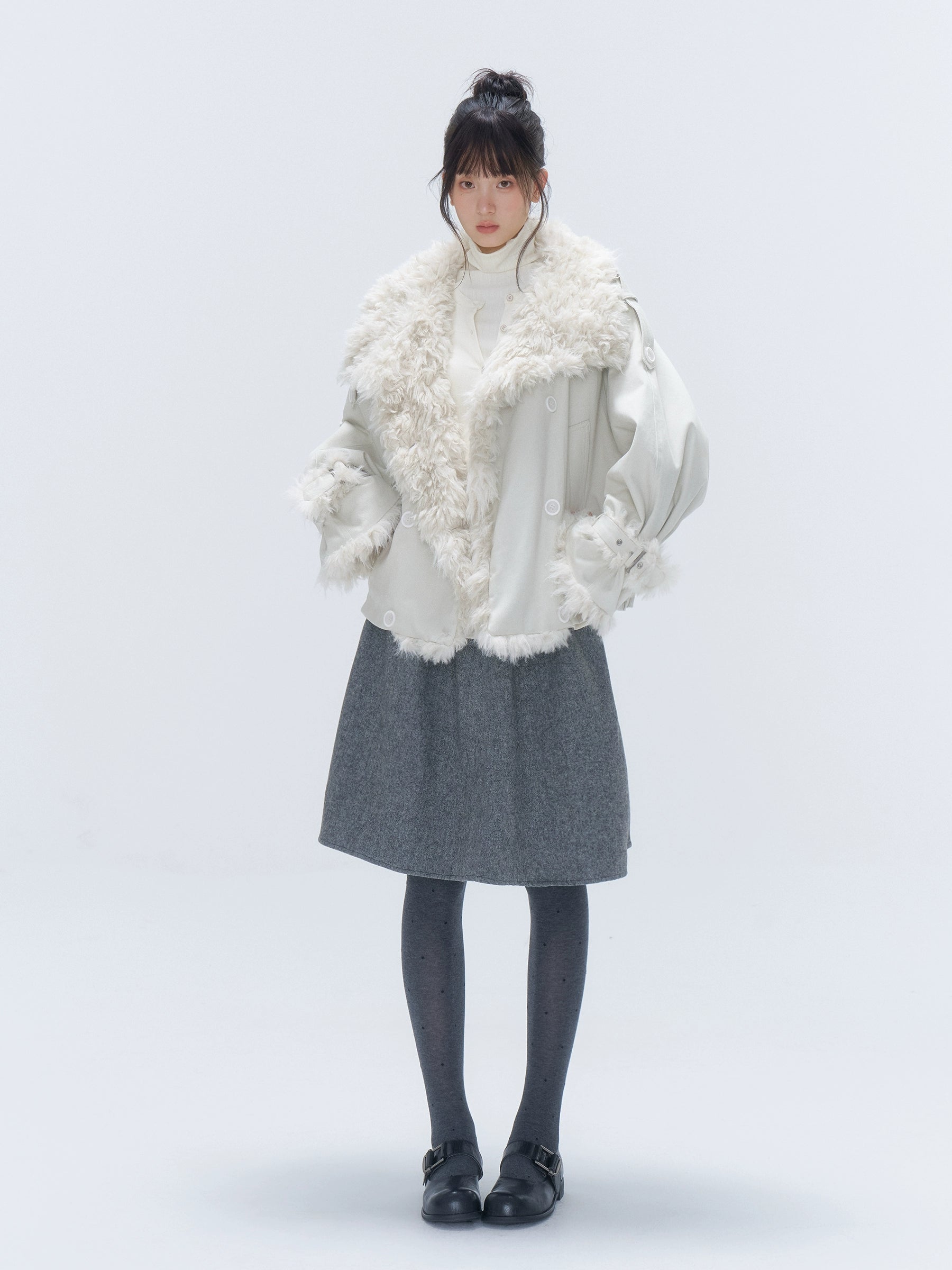 Eco Fur Leopard PU Padded Parka