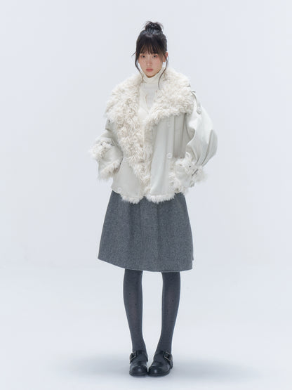 Eco Fur Leopard PU Padded Parka