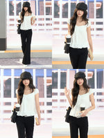 White Square Neck Blouse