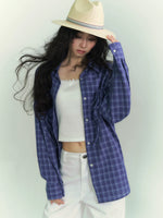 Drawstring Pocket Plaid Shirt