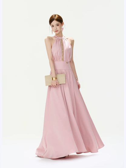 Embellished Halter Maxi Dress