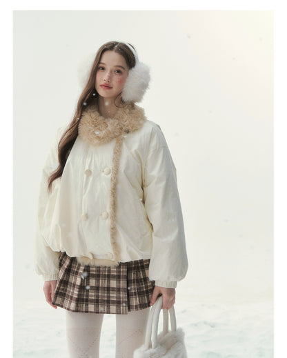 "Star Birch" Double-Breasted Down Puffer