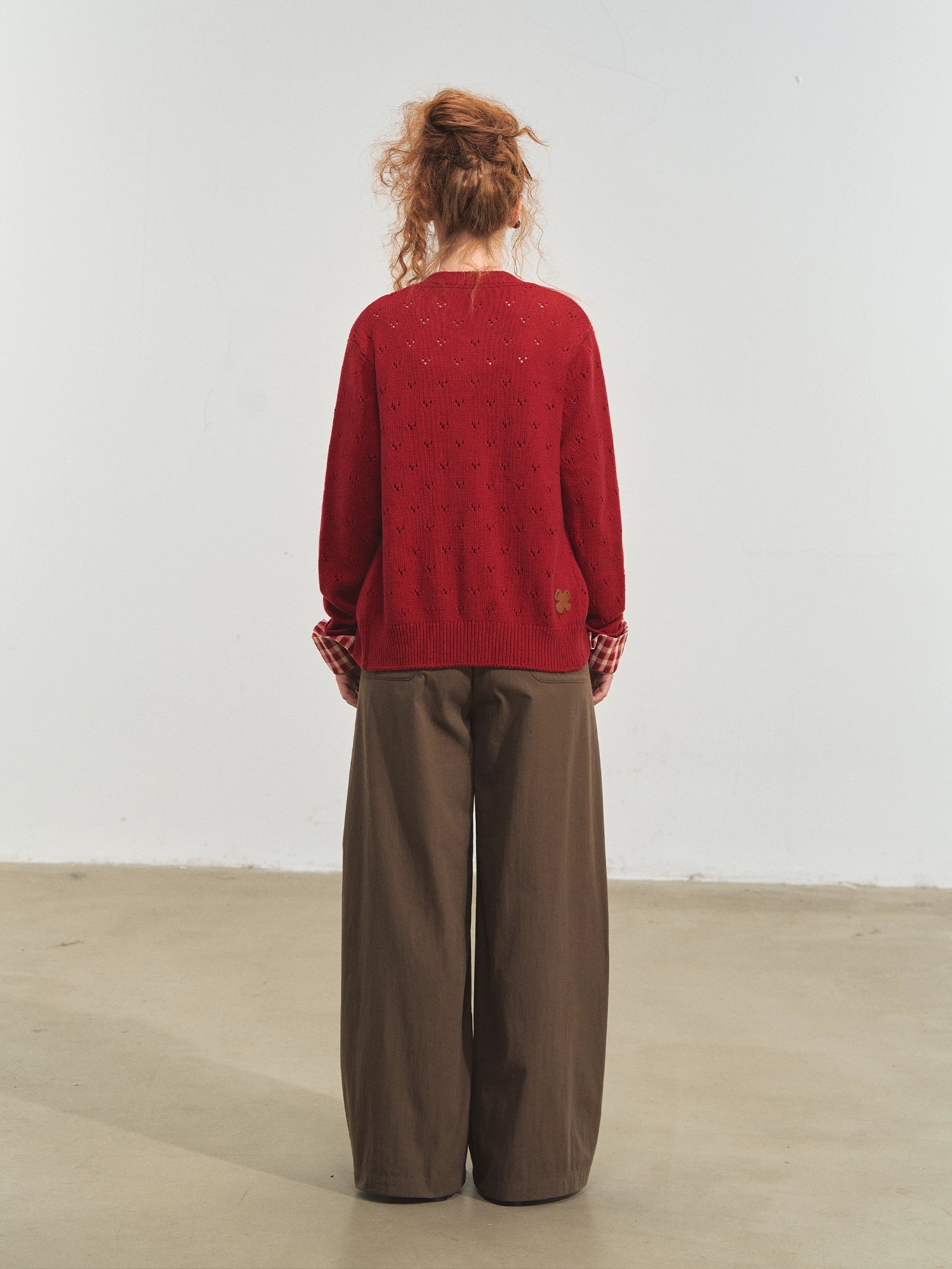 Vintage Plaid Tie Cardigan