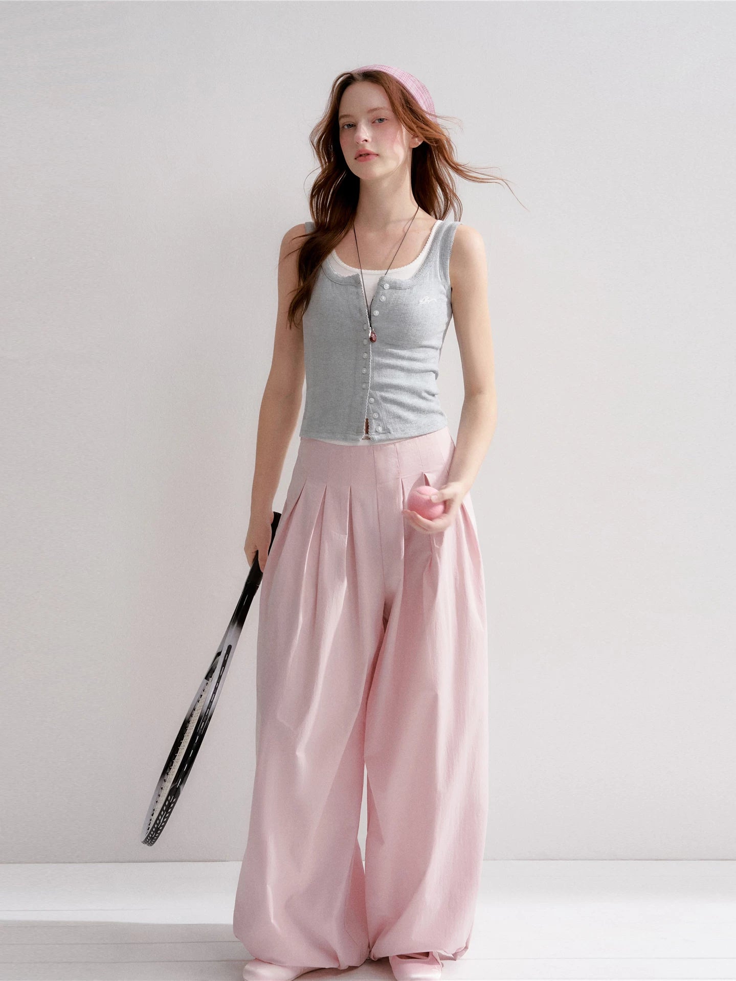 Pleated Balloon Pants