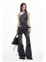 Distressed Asymmetric Tank Top
