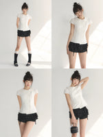 Double-Breasted Collar Blouse