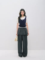 Polo Collar Two‑Layer Ice Silk T-shirt