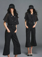Detachable Cape Two-Piece Chiffon Top