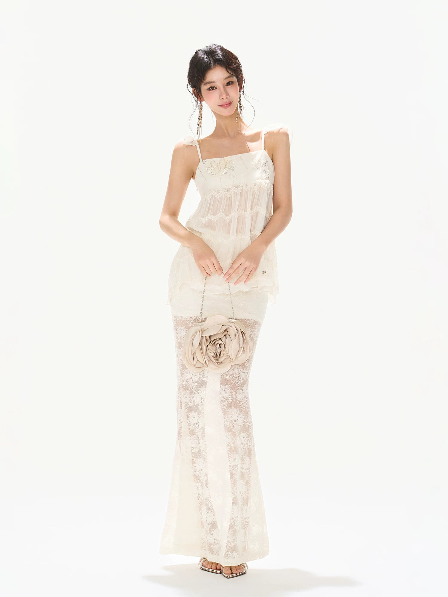 Lace Mermaid Midi Skirt