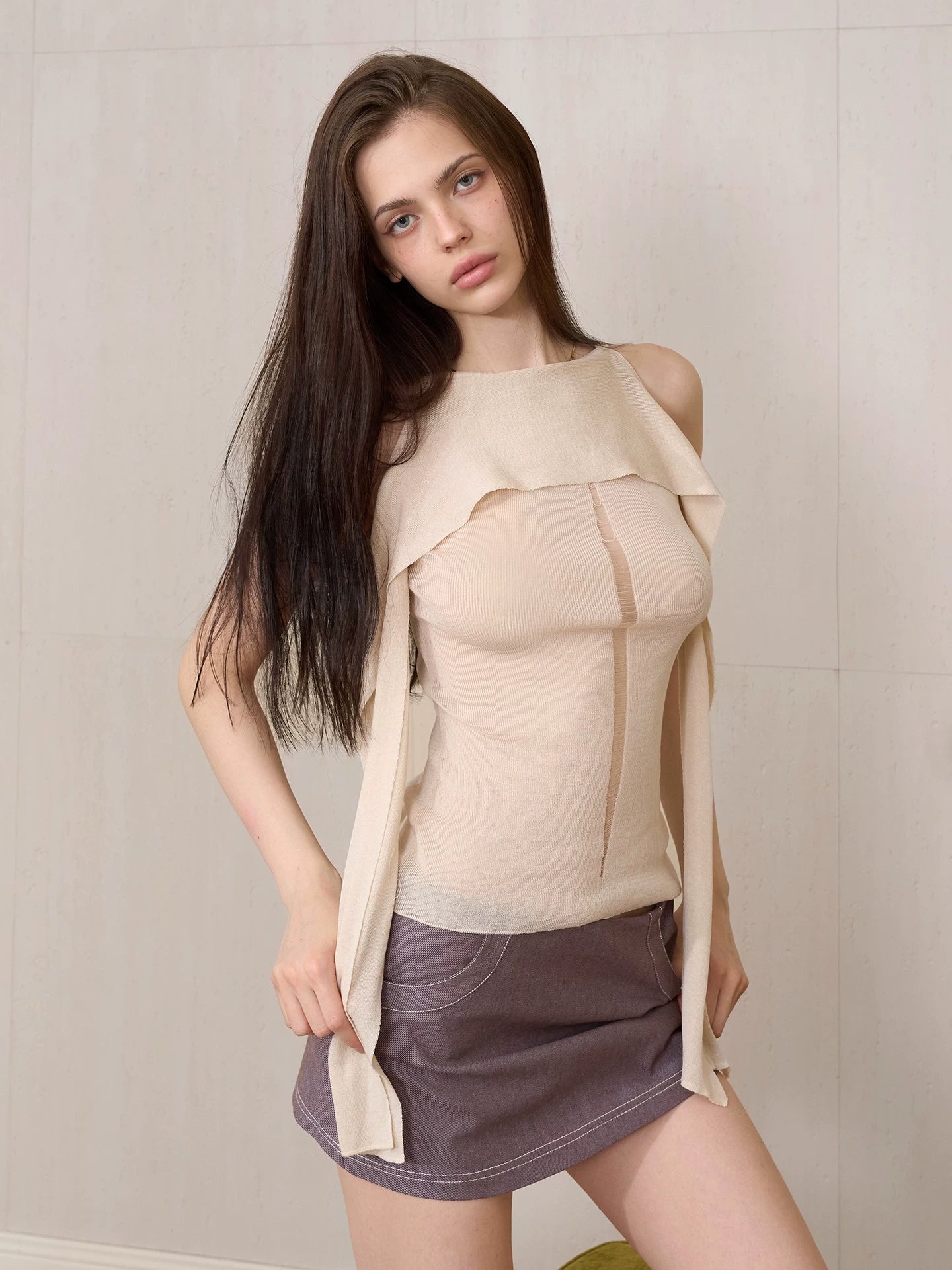 Layered Knit Cami Top