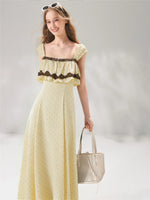 Polka Lace Strap Dress