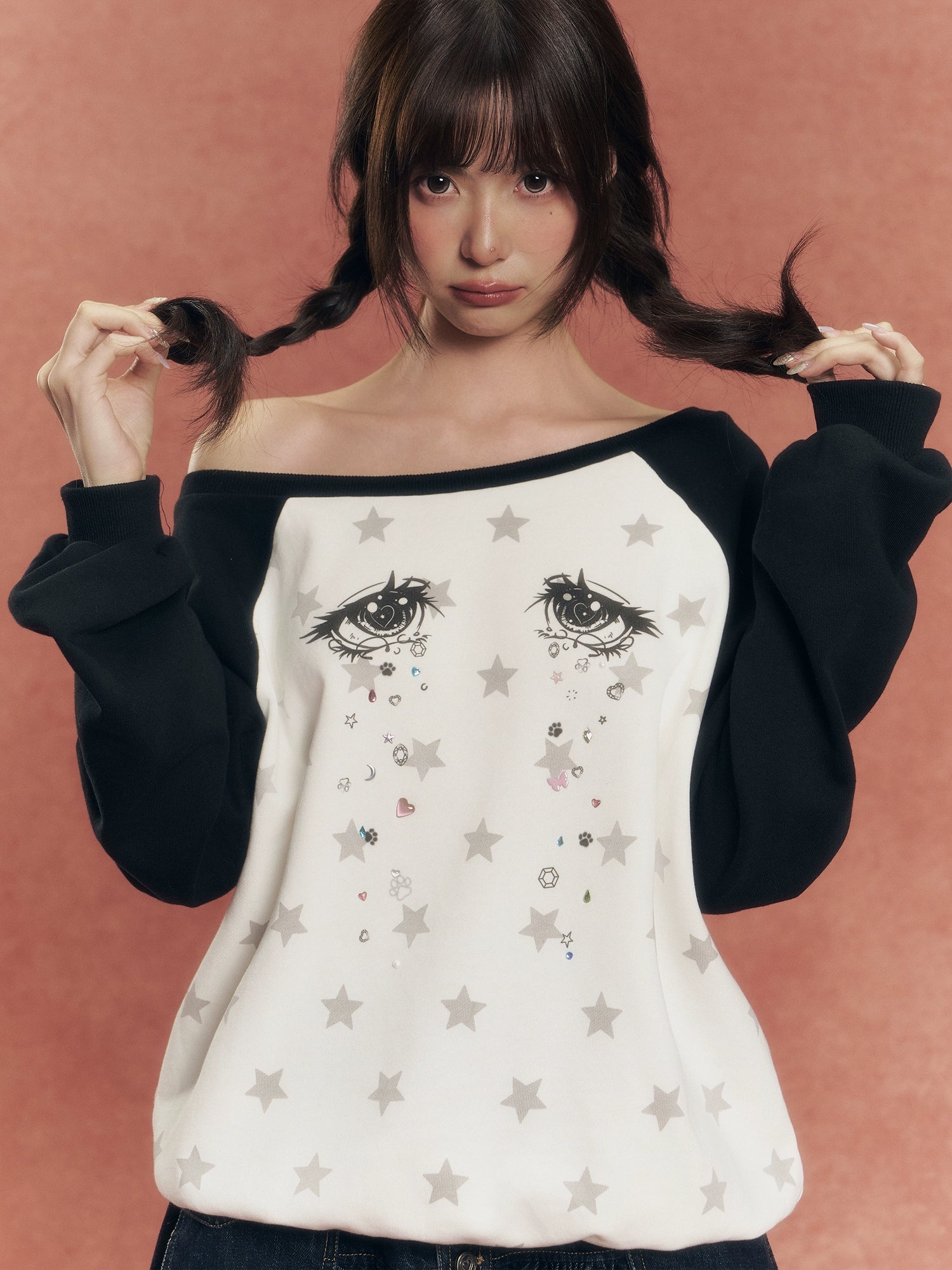 Diamond Tears Rhinestone Sweatshirt