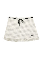 White Polka Dot Mini Skirt