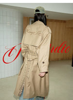 Khaki Double-Breasted Coat