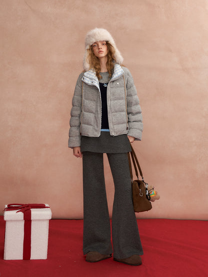 Detachable Drape Micro-Flare Pants