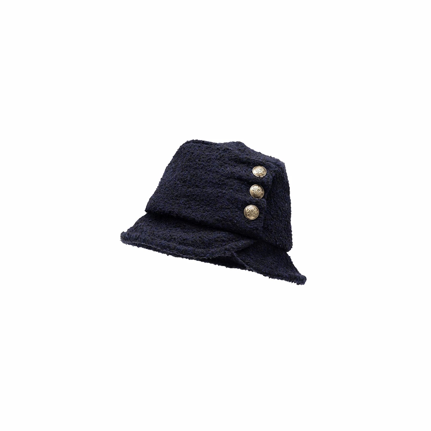 Tweed Ruched Bucket Hat