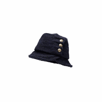 Tweed Ruched Bucket Hat