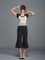 Black White Raglan Sleeve T-Shirt