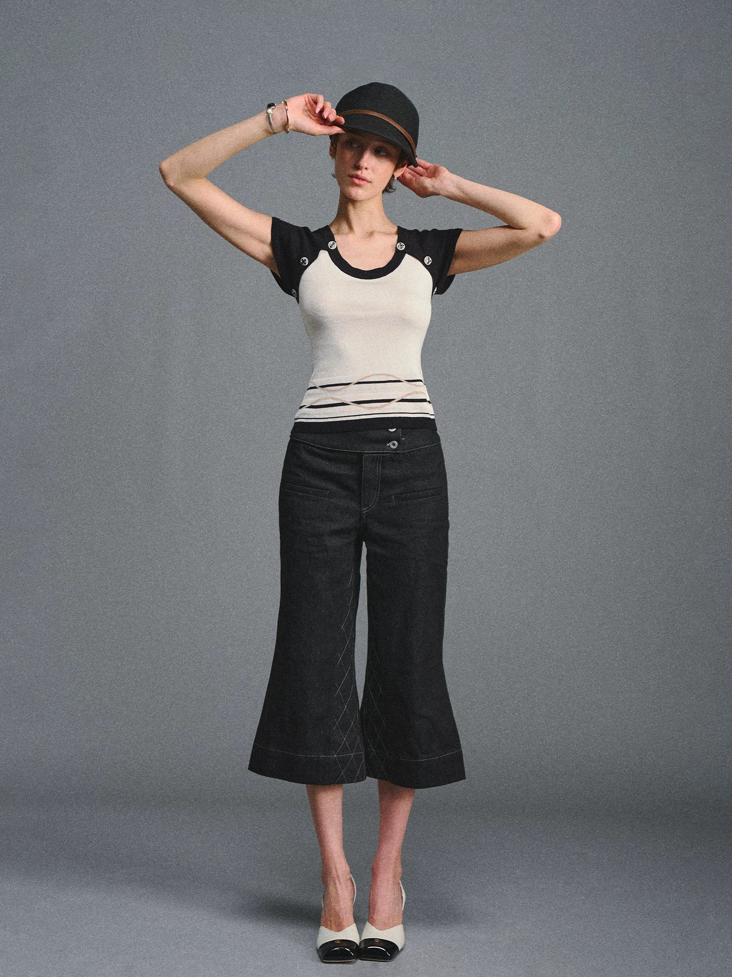 Black White Raglan Sleeve T-Shirt