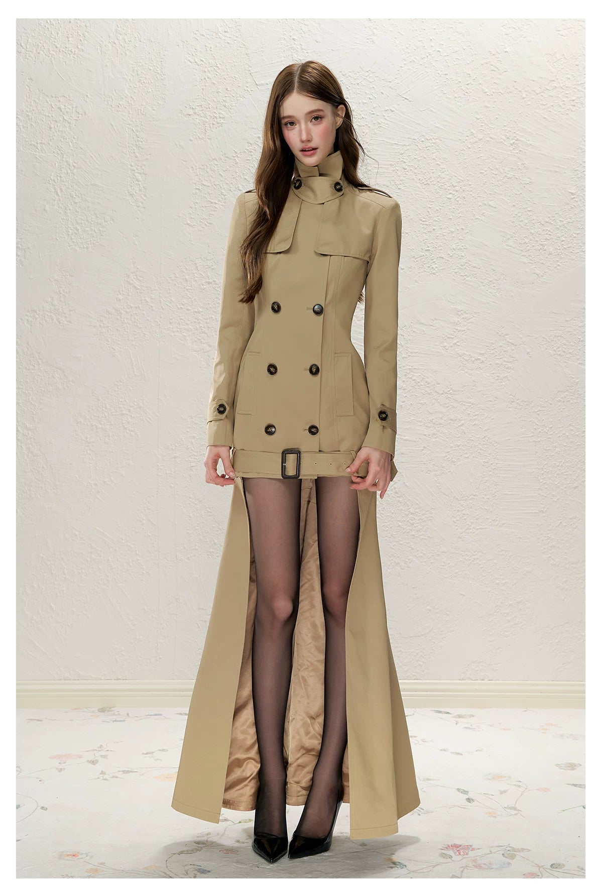 Detachable Tail Trench Coat