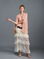 Mist Pink Cape Chiffon Blouse