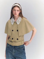 Lace Collar Cape Jacket