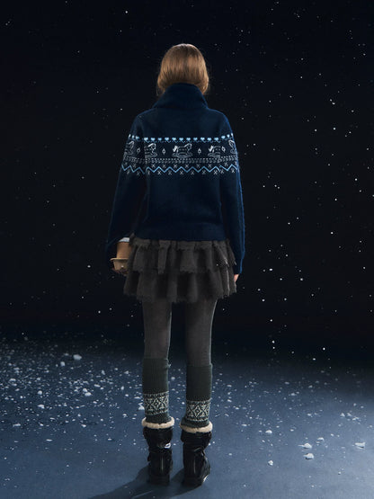 Fair Isle Cardigan &amp; Scarf Set